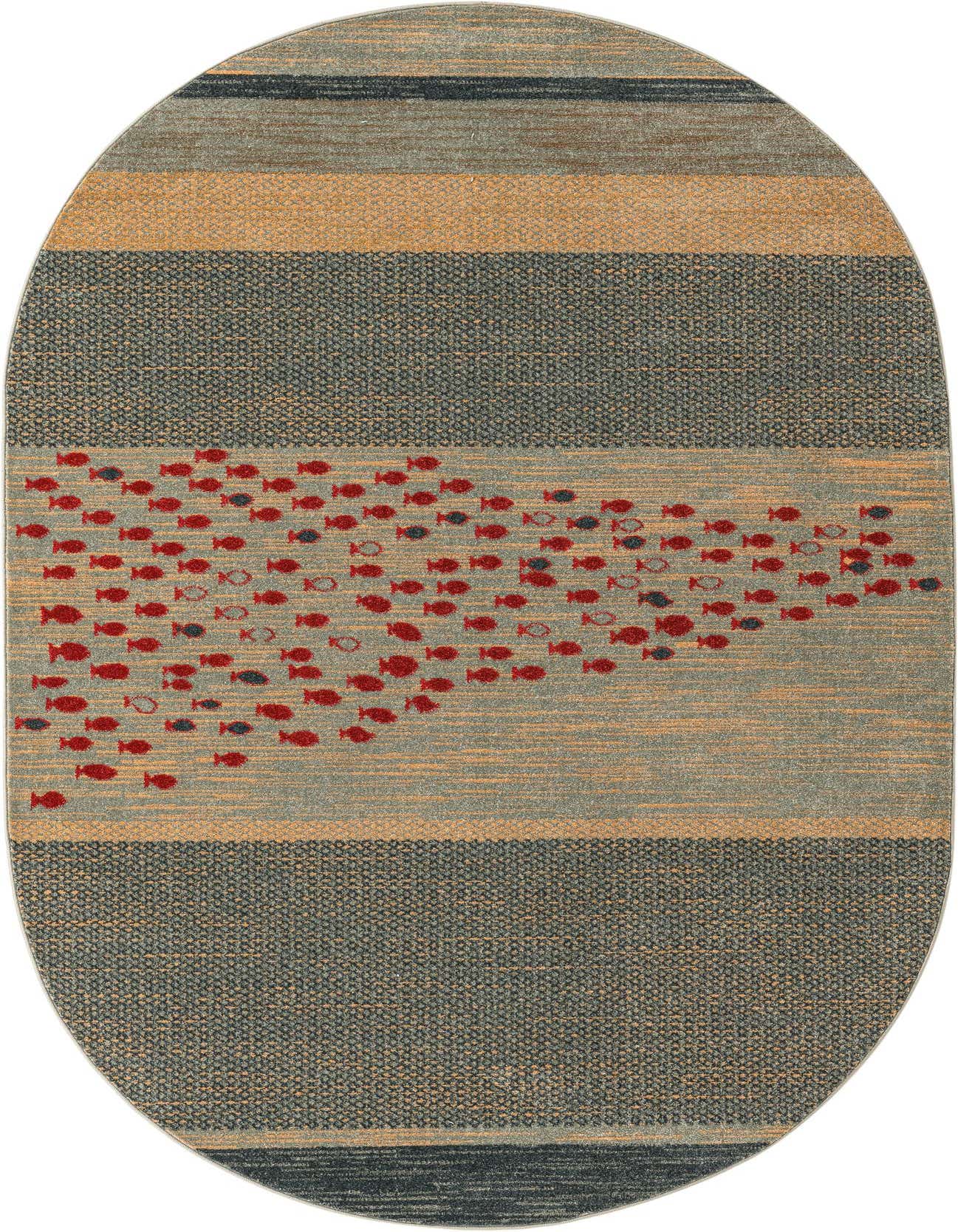 5' x 8' Kashkuli Gabbeh Oval Rug
