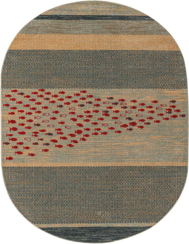 Detail image of 5' x 8' Kashkuli Gabbeh Oval Rug