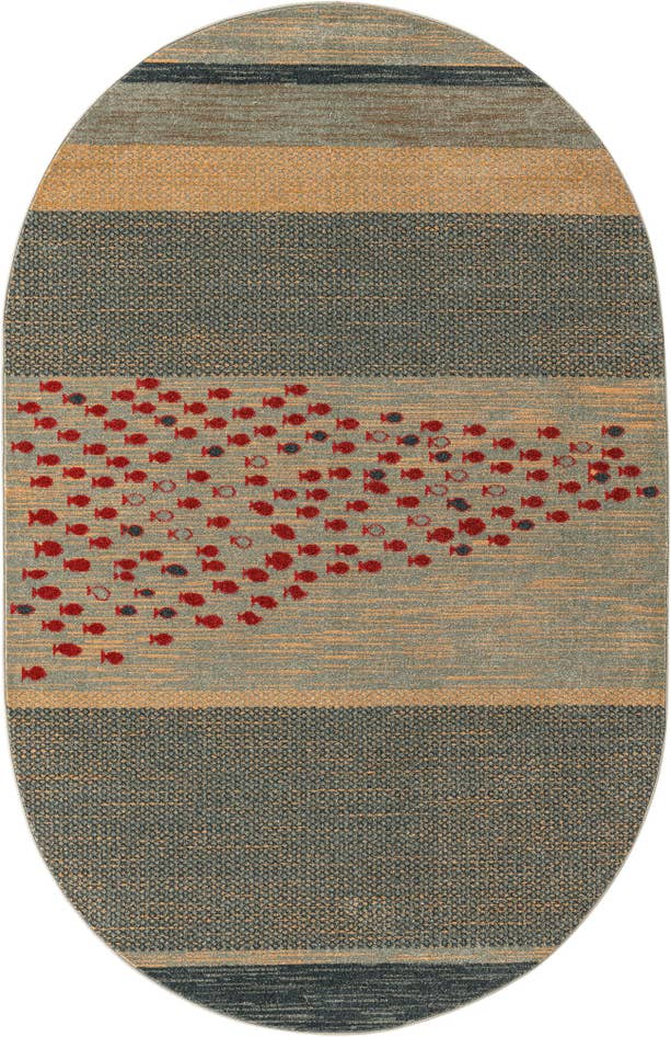 Detail image of 5' x 8' Kashkuli Gabbeh Oval Rug