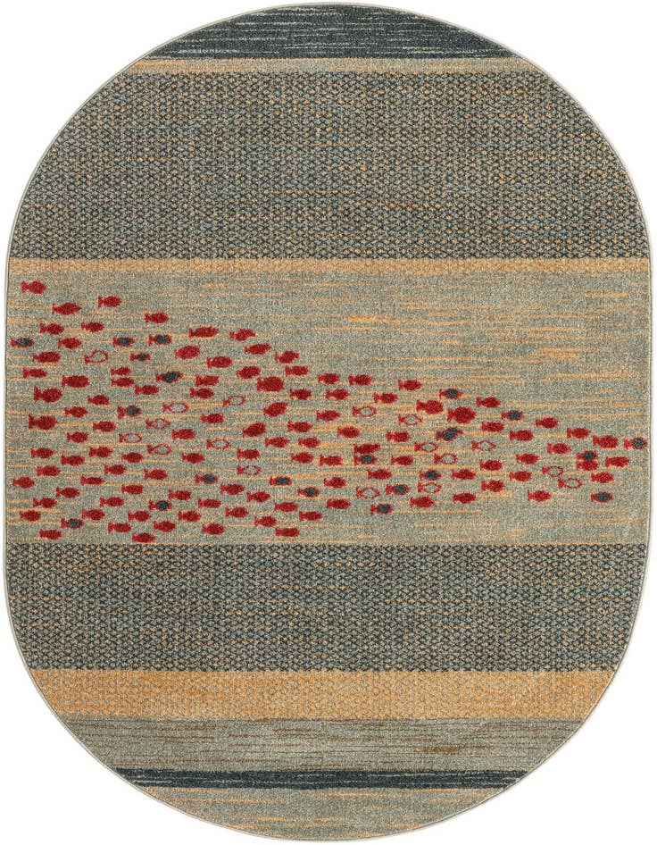 Detail image of 4' x 6' Kashkuli Gabbeh Oval Rug