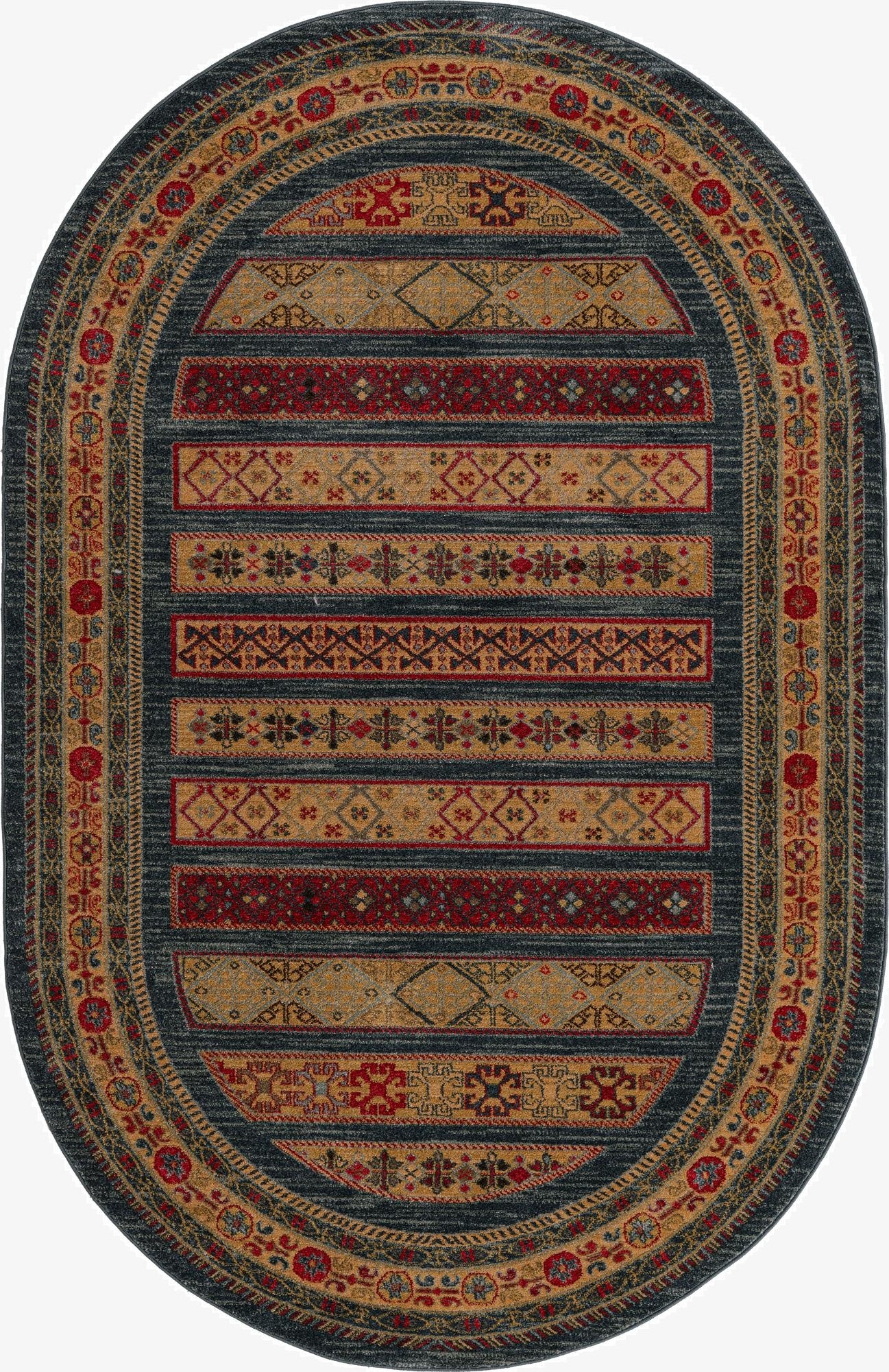 Primary image 5' x 8' Kashkuli Gabbeh Oval Rug
