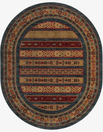 8' x 10' Kashkuli Gabbeh Oval Rug