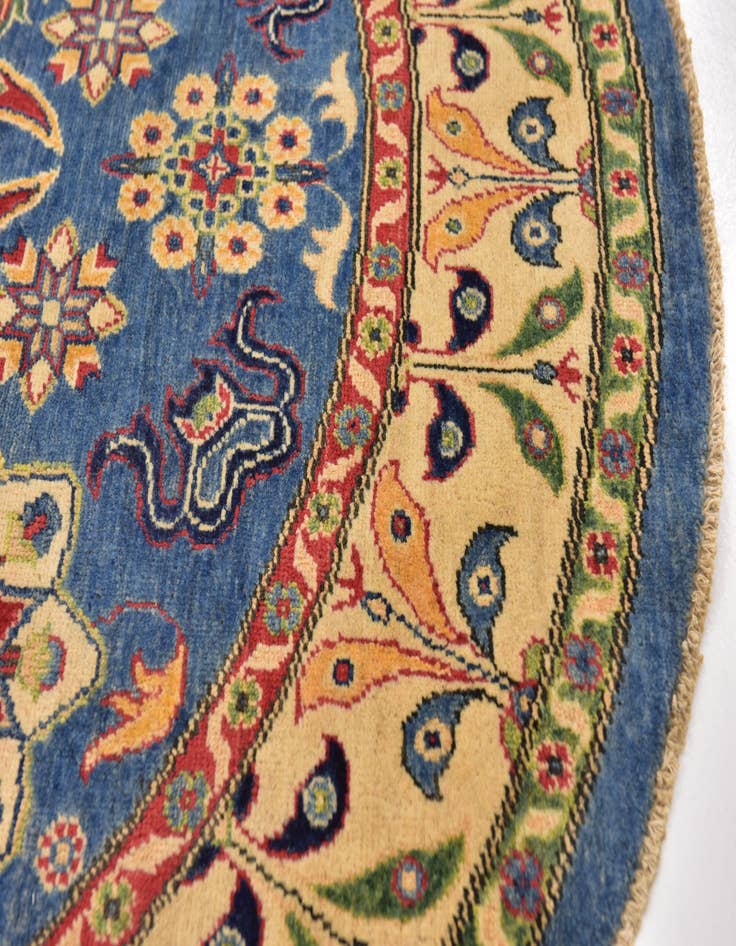 Detail image of 6' 6 x 6' 8 Hand Knotted Kazak Oval Rug