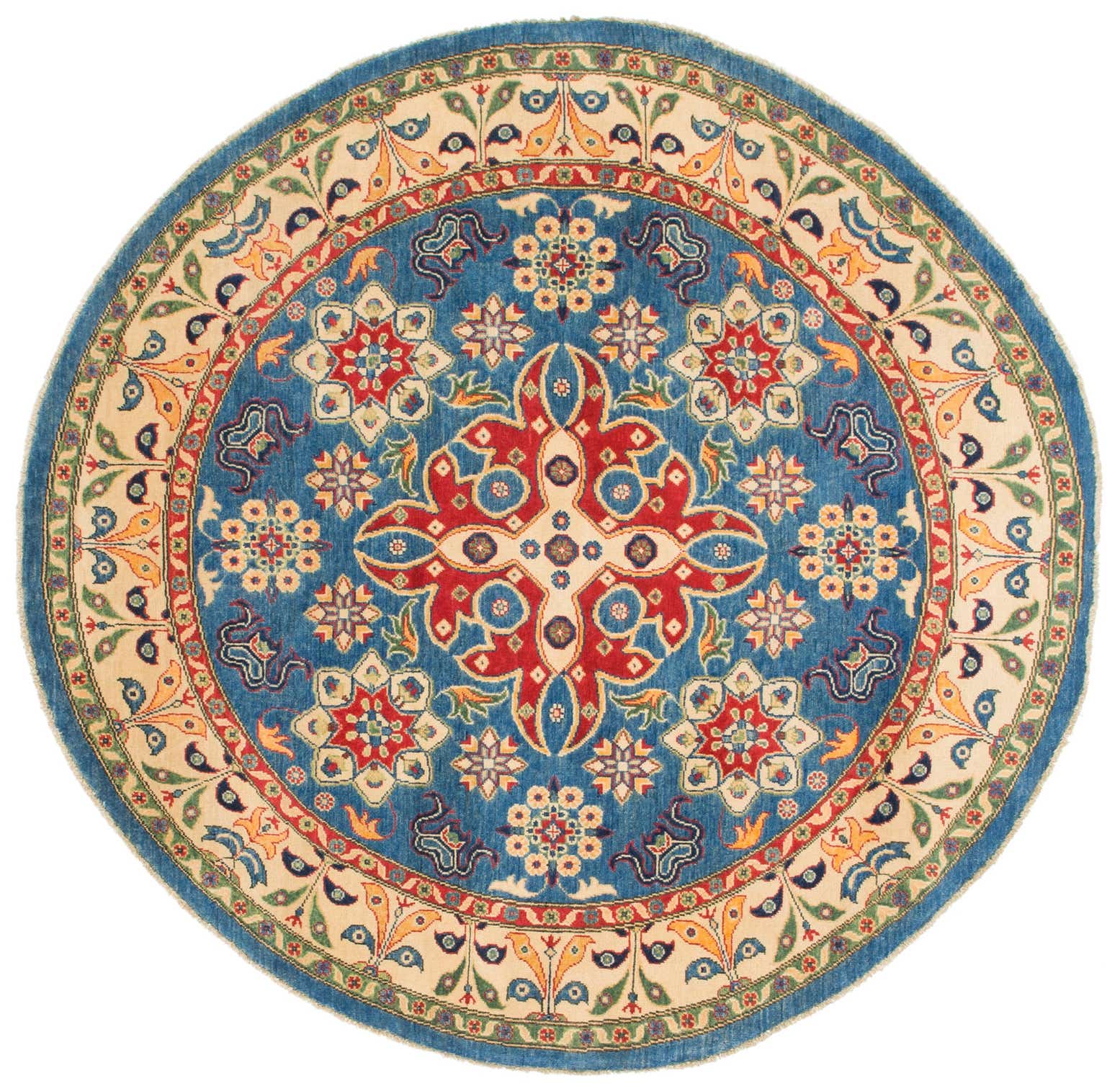 6' 6 x 6' 8 Hand Knotted Kazak Oval Rug