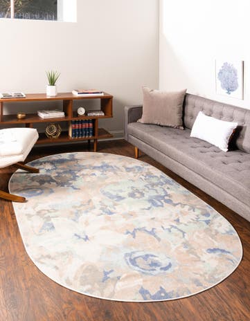 8' x 10' Lotus Oval Rug