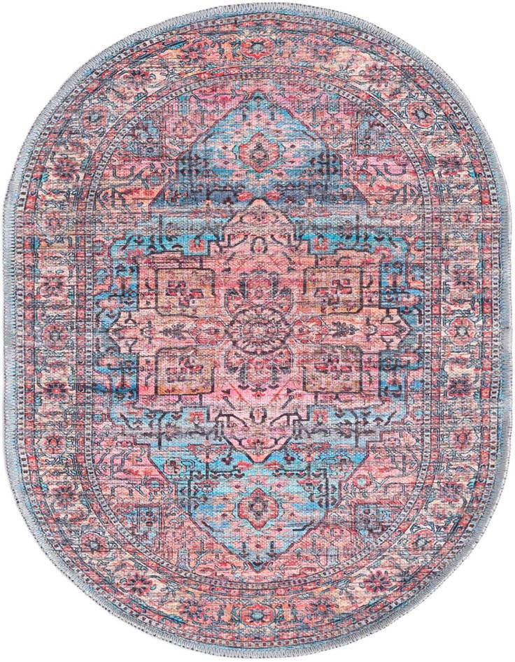 Detail image of 2' x 3' Washable Maahru Oval Rug