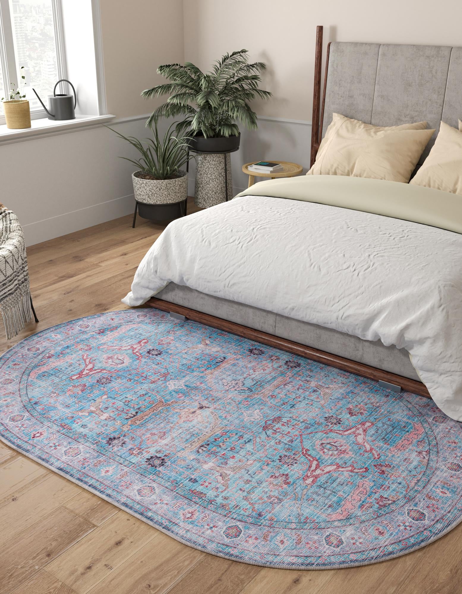 2' x 3' Washable Maahru Oval Rug