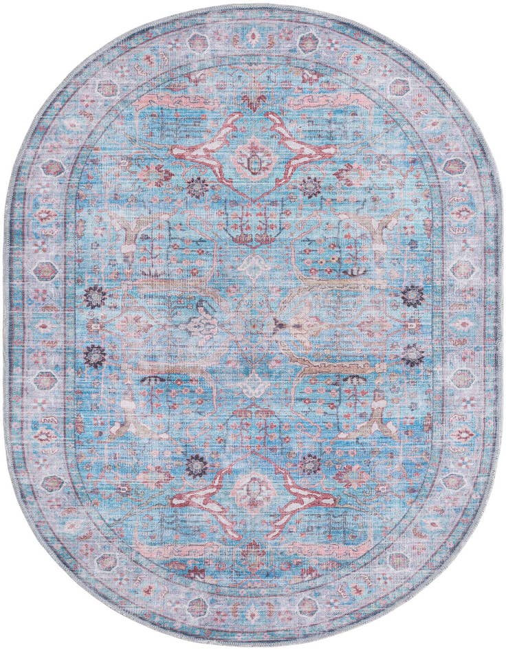 Detail image of 4' x 6' Washable Maahru Oval Rug