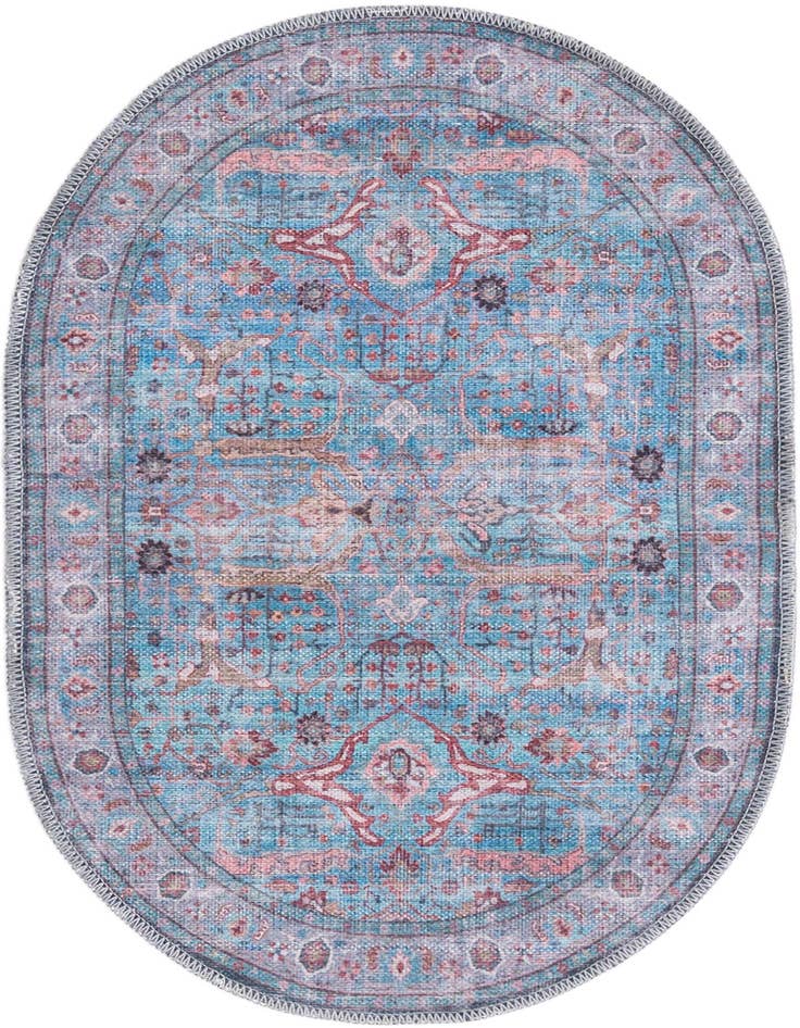 Detail image of 2' x 3' Washable Maahru Oval Rug