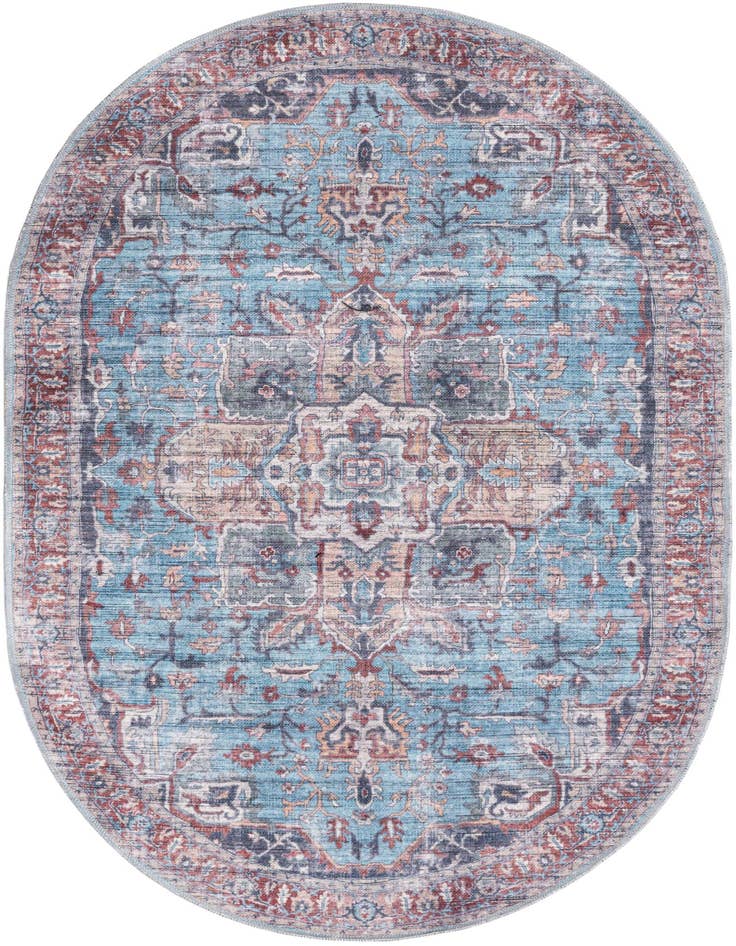 Detail image of 4' x 6' Washable Maahru Oval Rug