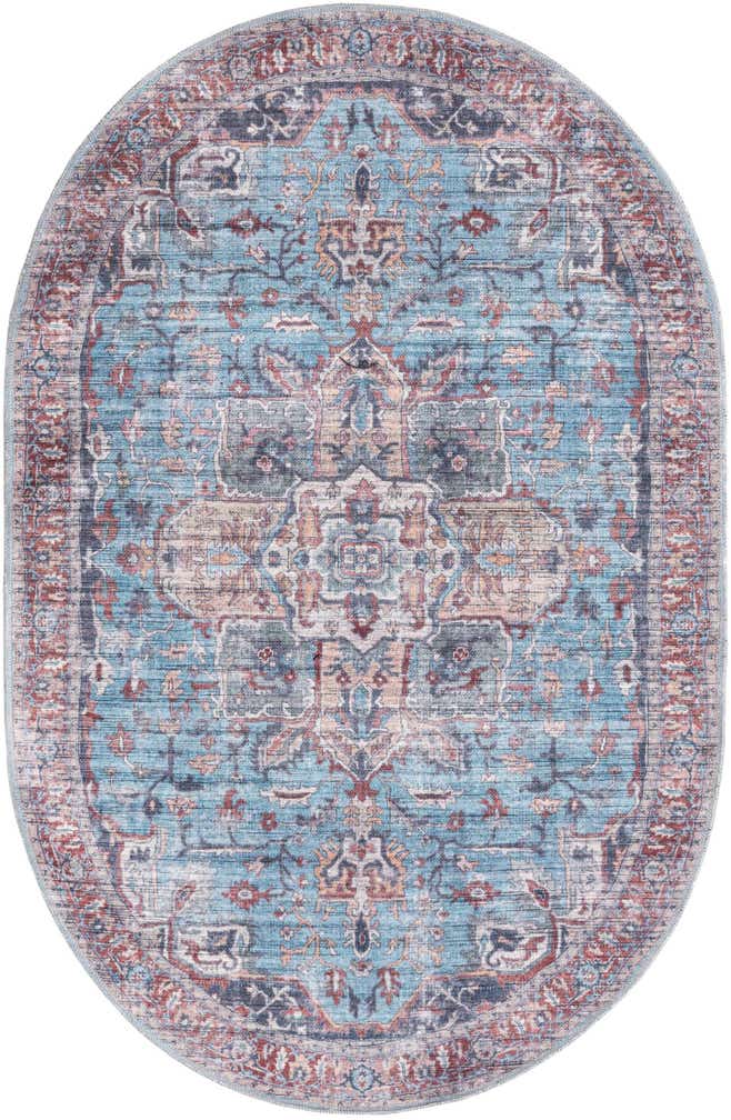 4' x 6' Washable Maahru Oval Rug