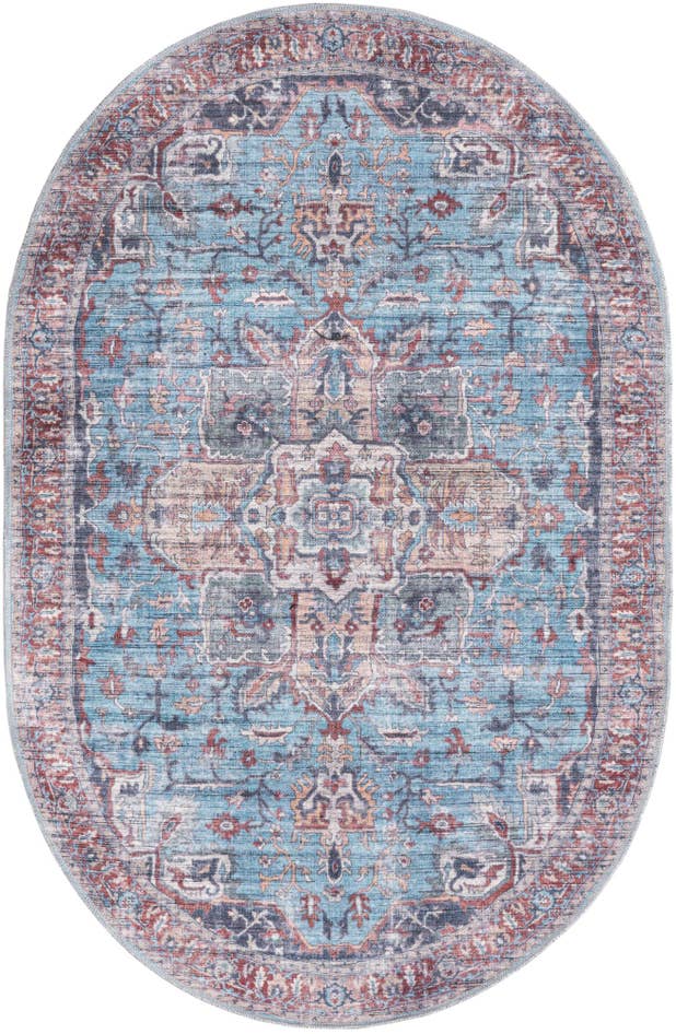 Detail image of 4' x 6' Washable Maahru Oval Rug