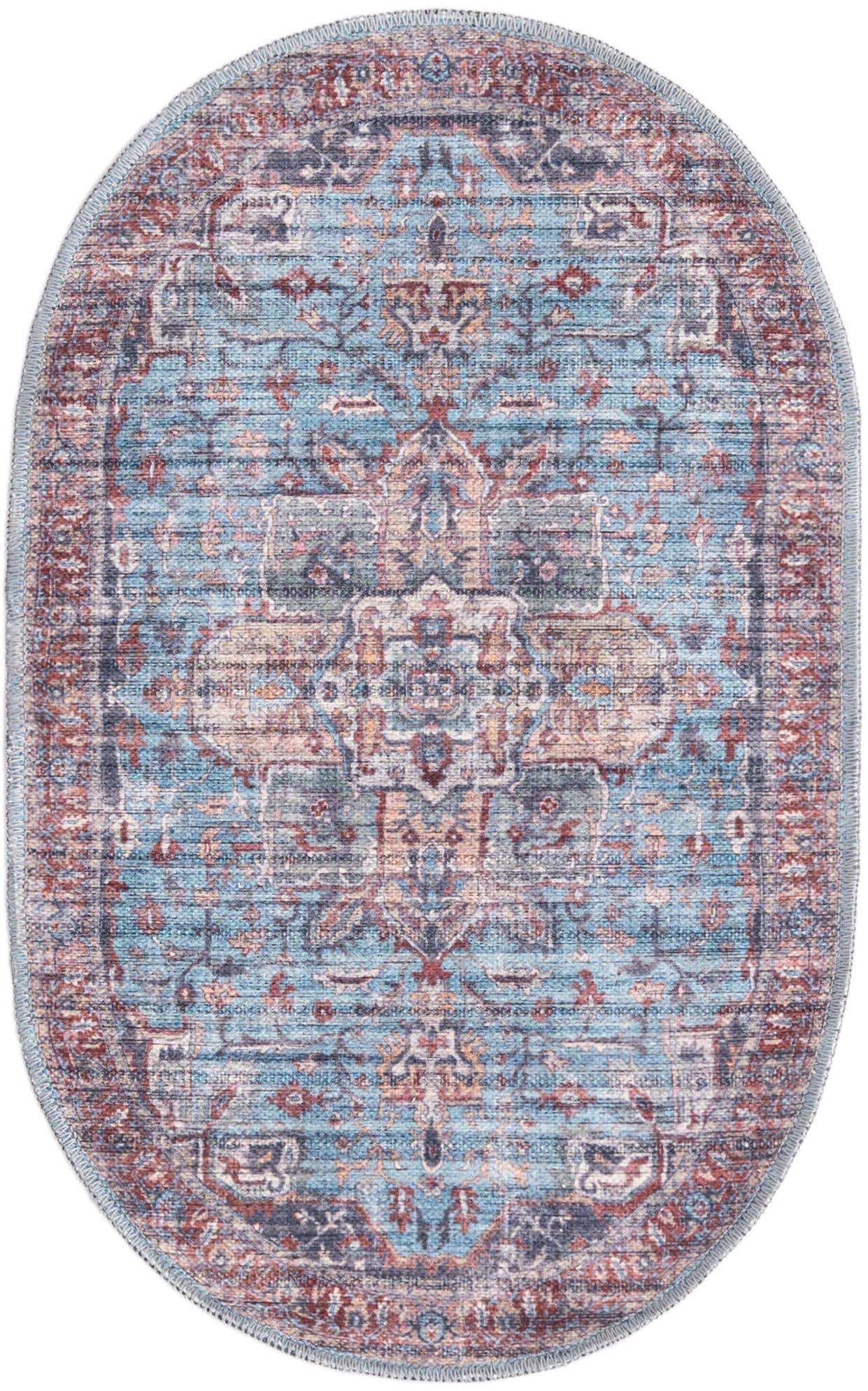 2' x 3' Washable Maahru Oval Rug