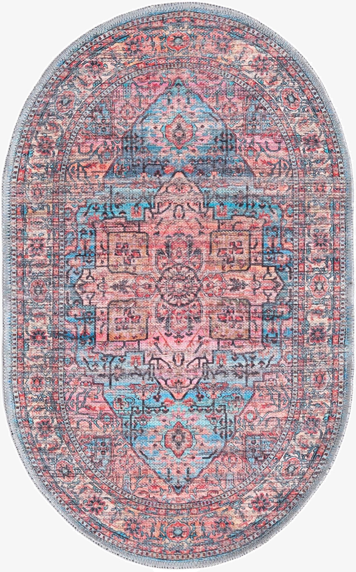 2' x 3'  Washable Maahru Oval Rug