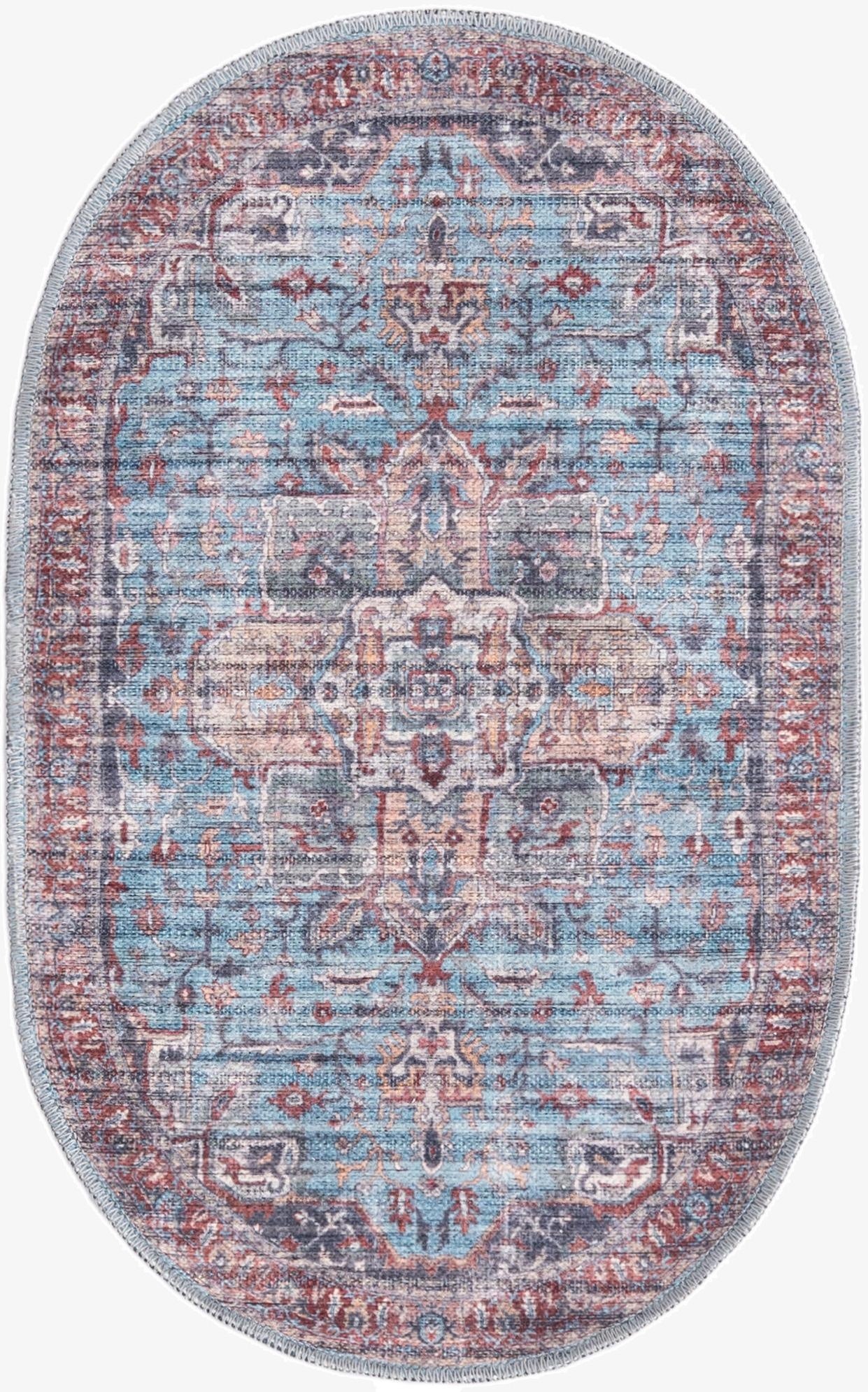 2' x 3'  Washable Maahru Oval Rug
