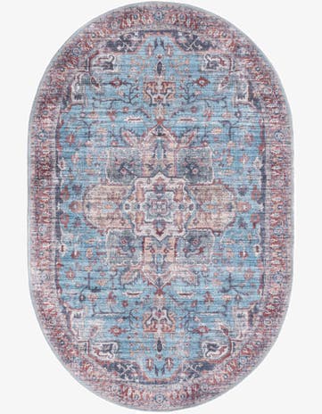 4' x 6' Washable Maahru Oval Rug