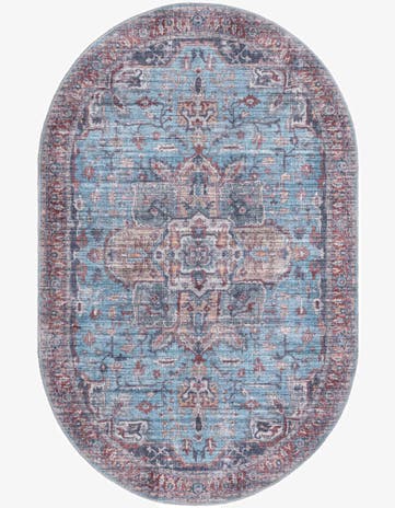 5' 3 x 8' Washable Maahru Oval Rug