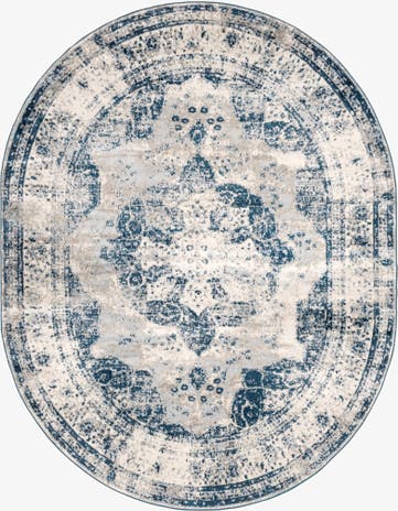 Blue Monaco Oval Rug