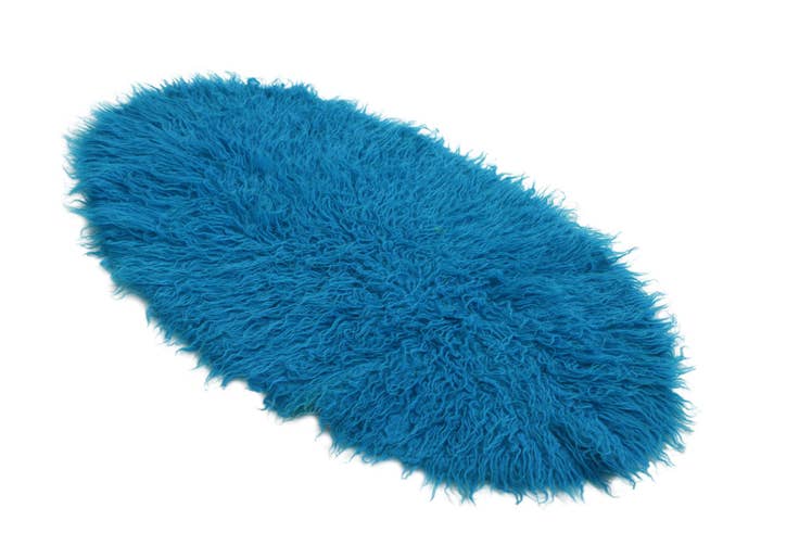 Detail image of 1' 10 x 3' 4 Hand Knotted Moroccan Wool Oval Rug