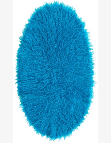 1' 10 x 3' 4 Hand Knotted Moroccan Wool Oval Rug