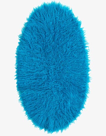 1' 10 x 3' 4 Hand Knotted Moroccan Wool Oval Rug