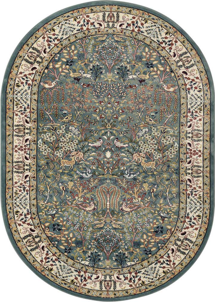 4' x 6' Nain Design Oval Rug