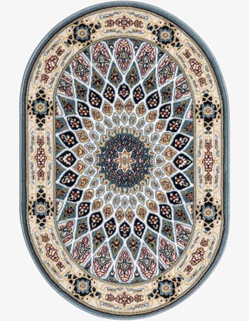 2' x 3' Nain Design Oval Rug