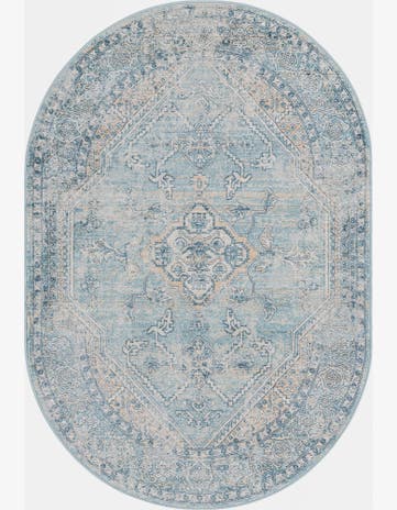 Blue Newport Oval Rug