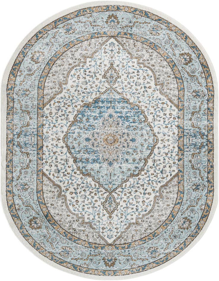 Detail image of 6' 1 x 9' Nyla Oval Rug