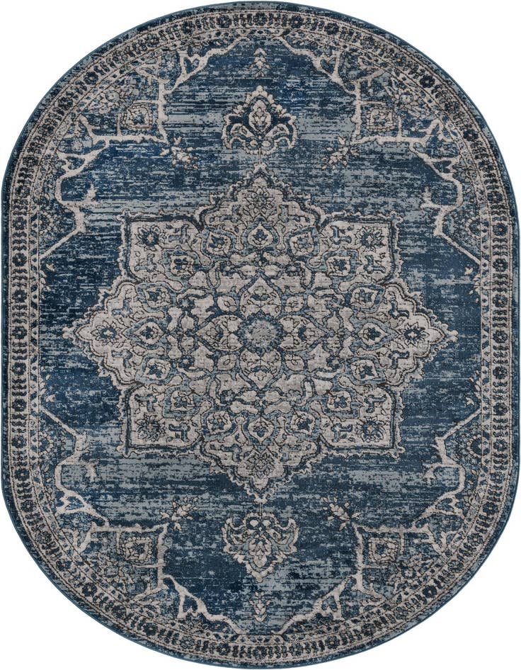 Detail image of 6' 1 x 9' Nyla Oval Rug