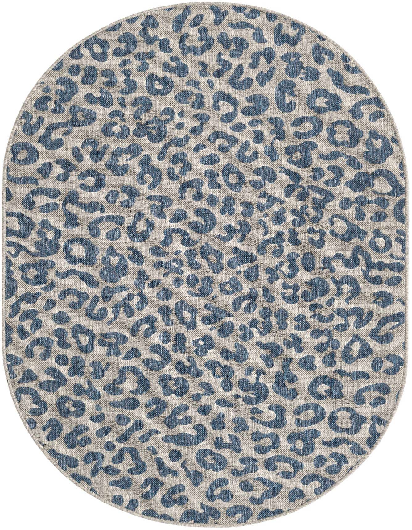 4' x 6' Easy-Clean Safari Indoor / Outdoor Oval Rug