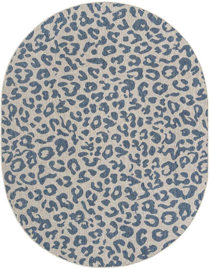 7' 10 x 10' Easy-Clean Safari Indoor / Outdoor Oval Rug
