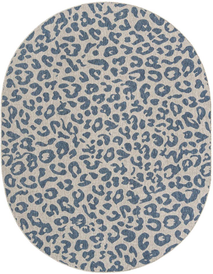 Detail image of 7' 10 x 10' Easy-Clean Safari Indoor / Outdoor Oval Rug