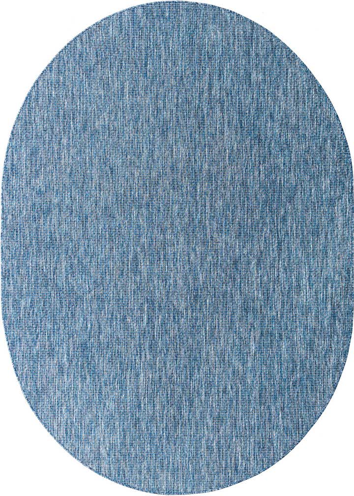 7' 10 x 10' Easy-Clean Solid Indoor / Outdoor Oval Rug