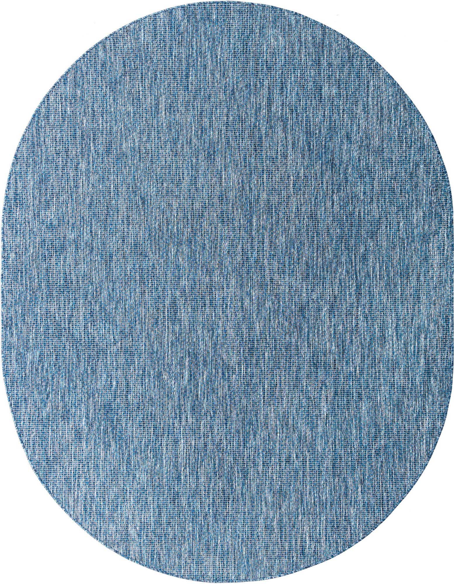 7' 10 x 10' Easy-Clean Solid Indoor / Outdoor Oval Rug