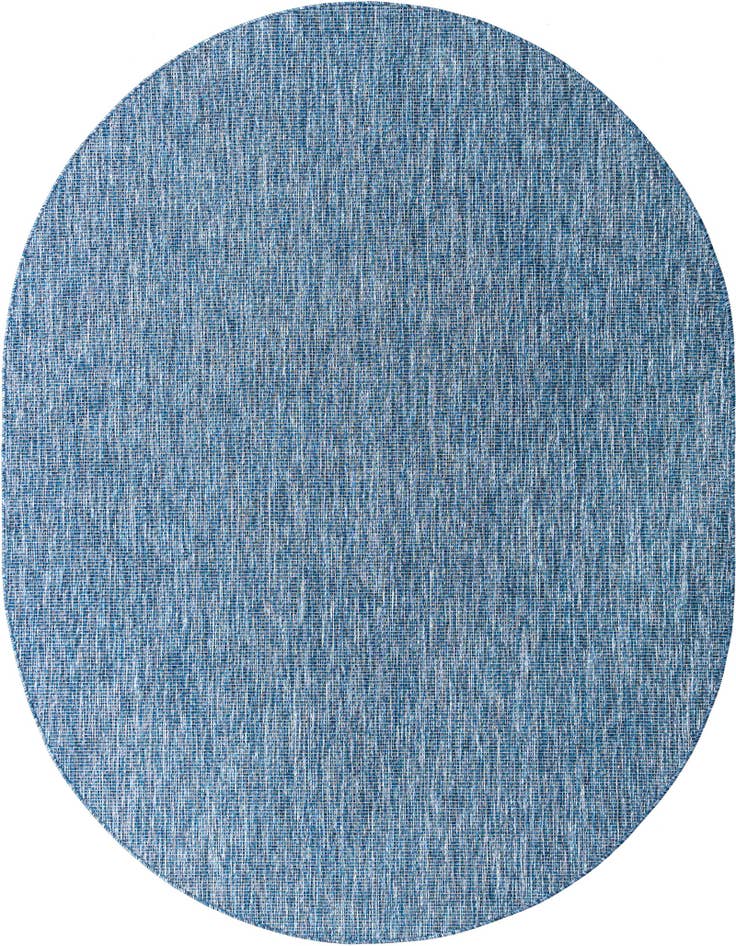 Detail image of 7' 10 x 10' Easy-Clean Solid Indoor / Outdoor Oval Rug