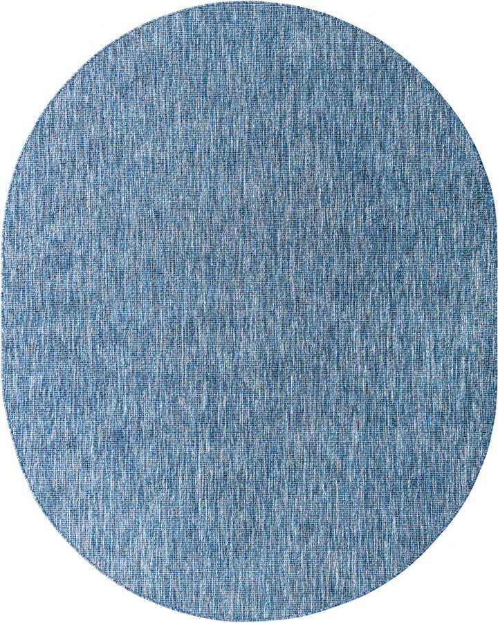 7' 10 x 10' Easy-Clean Solid Indoor / Outdoor Oval Rug