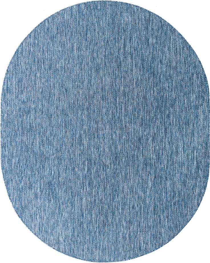 Detail image of 7' 10 x 10' Easy-Clean Solid Indoor / Outdoor Oval Rug