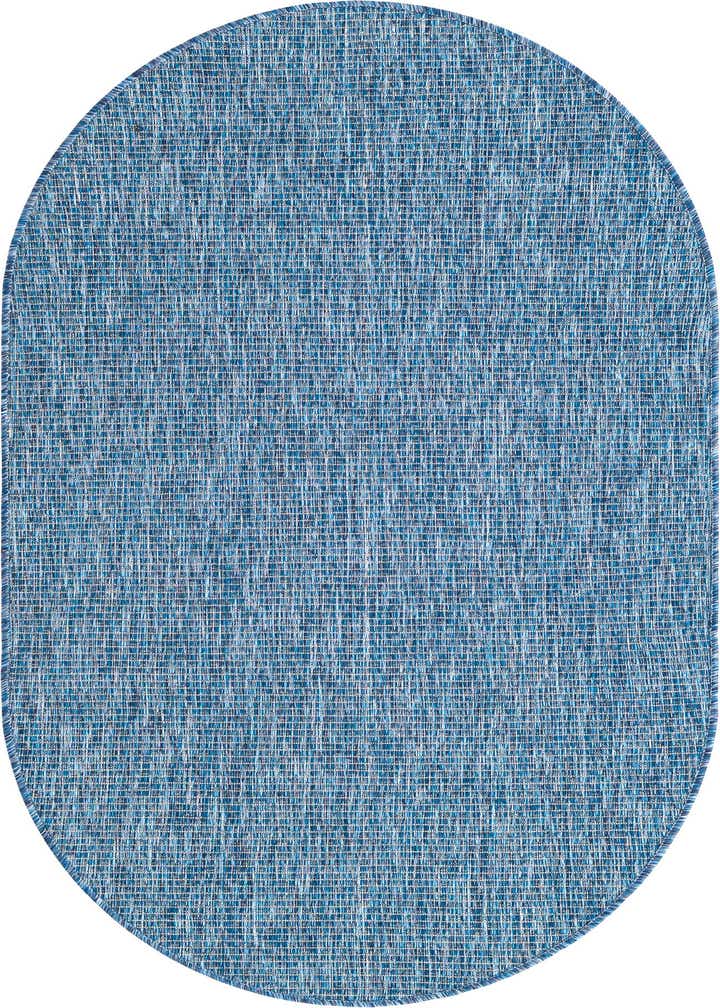 3' x 5' 3 Easy-Clean Solid Indoor / Outdoor Oval Rug
