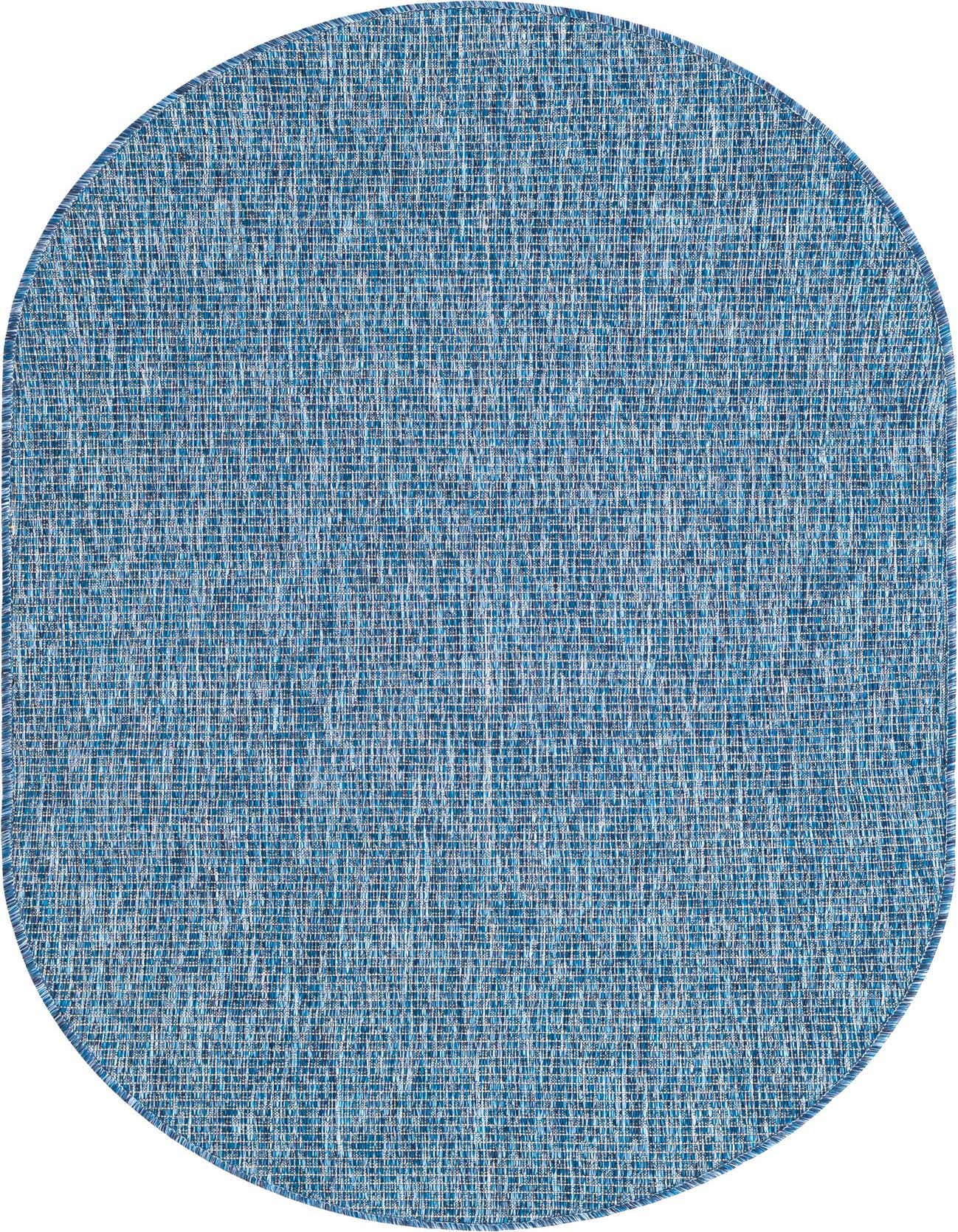 3' x 5' 3 Easy-Clean Solid Indoor / Outdoor Oval Rug