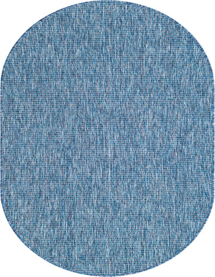 Detail image of 3' x 5' 3 Easy-Clean Solid Indoor / Outdoor Oval Rug
