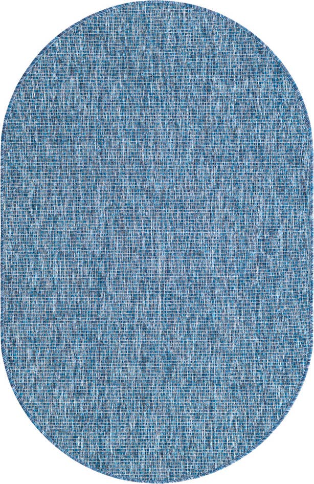 Detail image of 3' x 5' 3 Easy-Clean Solid Indoor / Outdoor Oval Rug