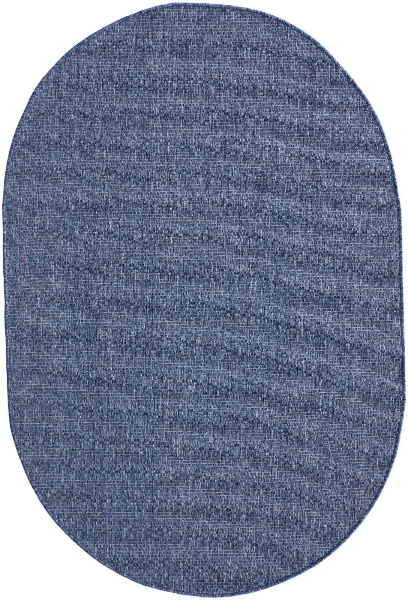 4' x 6' Easy-Clean Solid Indoor / Outdoor Oval Rug