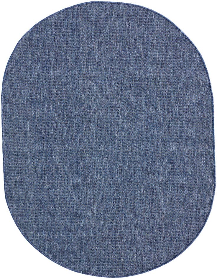 Detail image of 4' x 6' Easy-Clean Solid Indoor / Outdoor Oval Rug
