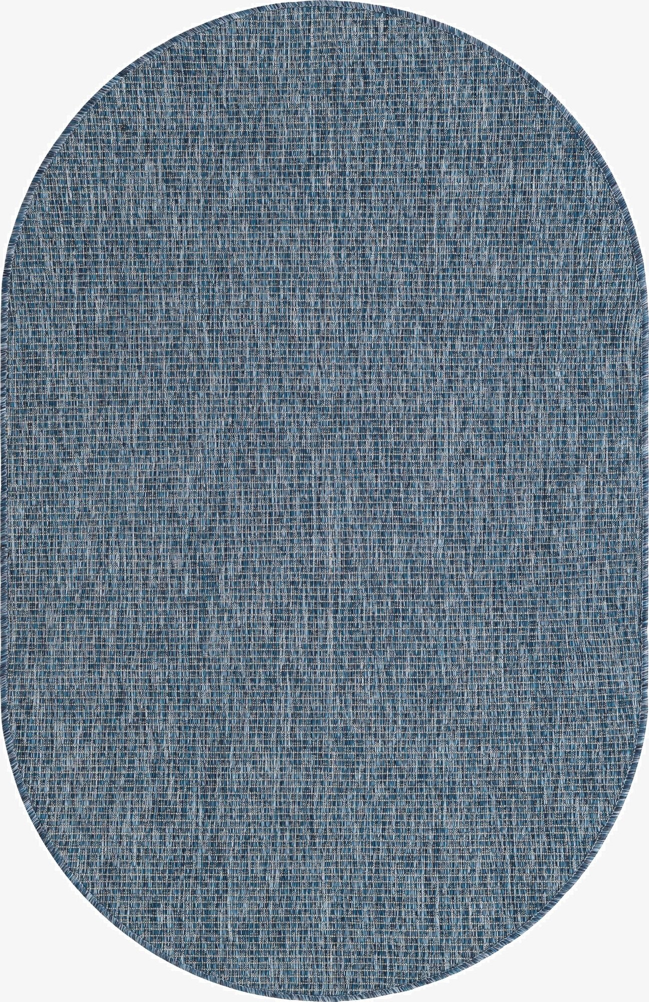 3' x 5' 3  Washable Solid Indoor / Outdoor Oval Rug