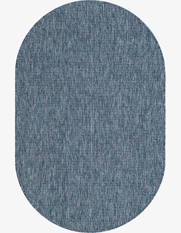 3' x 5' 3 Easy-Clean Solid Indoor / Outdoor Oval Rug