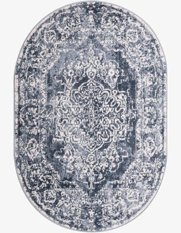 Blue Oxford Oval Rug