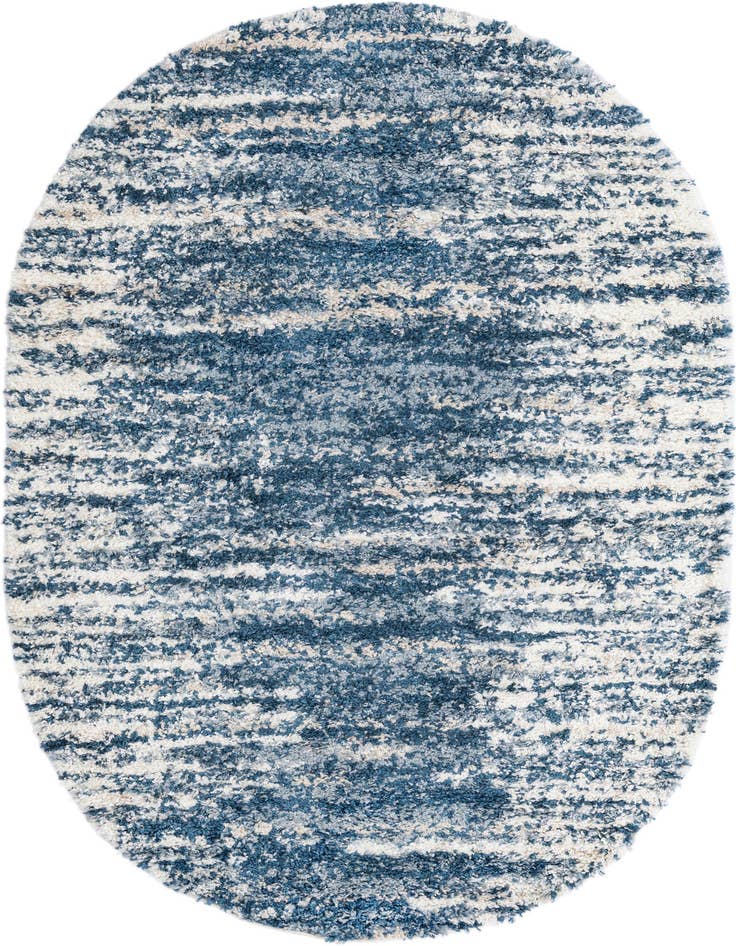 Detail image of 5' 3 x 8' Serenity Shag Oval Rug