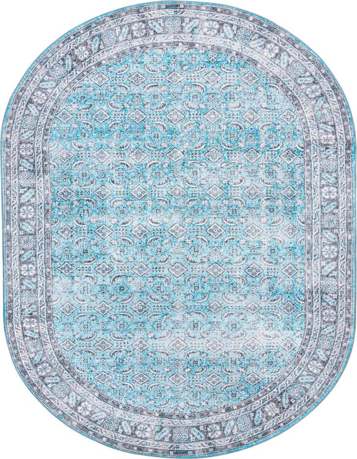 Detail image of 7' 6 x 10' 6 Washable Timeless Oval Rug