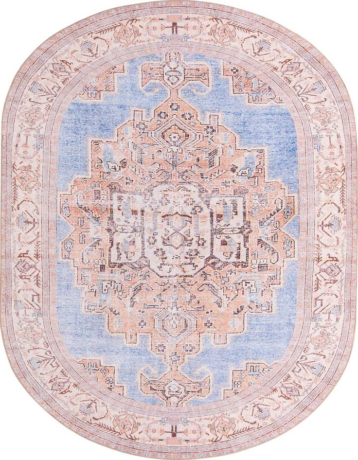 Detail image of 5' x 8' Washable Timeless Oval Rug